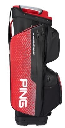 PING Pioneer Monsoon cart bag, noir/rouge
