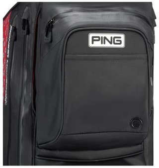 PING Pioneer Monsoon cart bag, noir/rouge