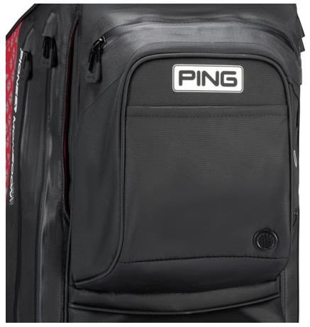 PING Pioneer Monsoon cart bag, noir/rouge
