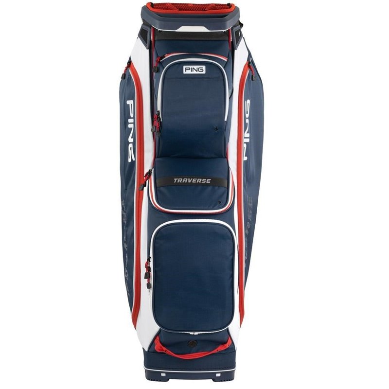 PING Traverse cart bag, navy/white/red