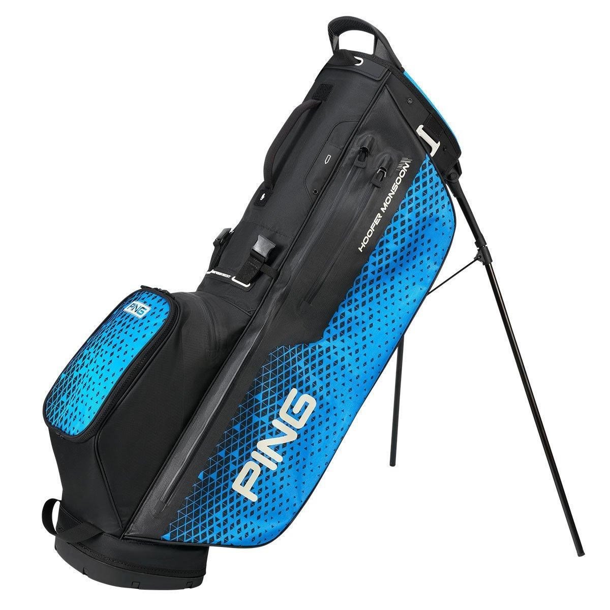 PING Hoofer Monsoon stand bag, noir/bleu