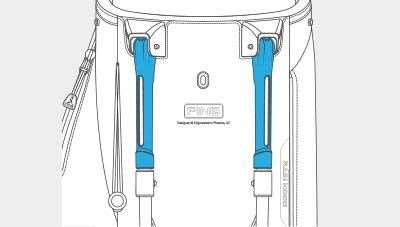 PING Hoofer Monsoon stand bag, noir/bleu