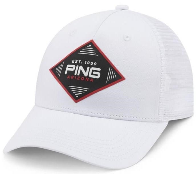 PING Diamond Trucker casquette homme, blanche