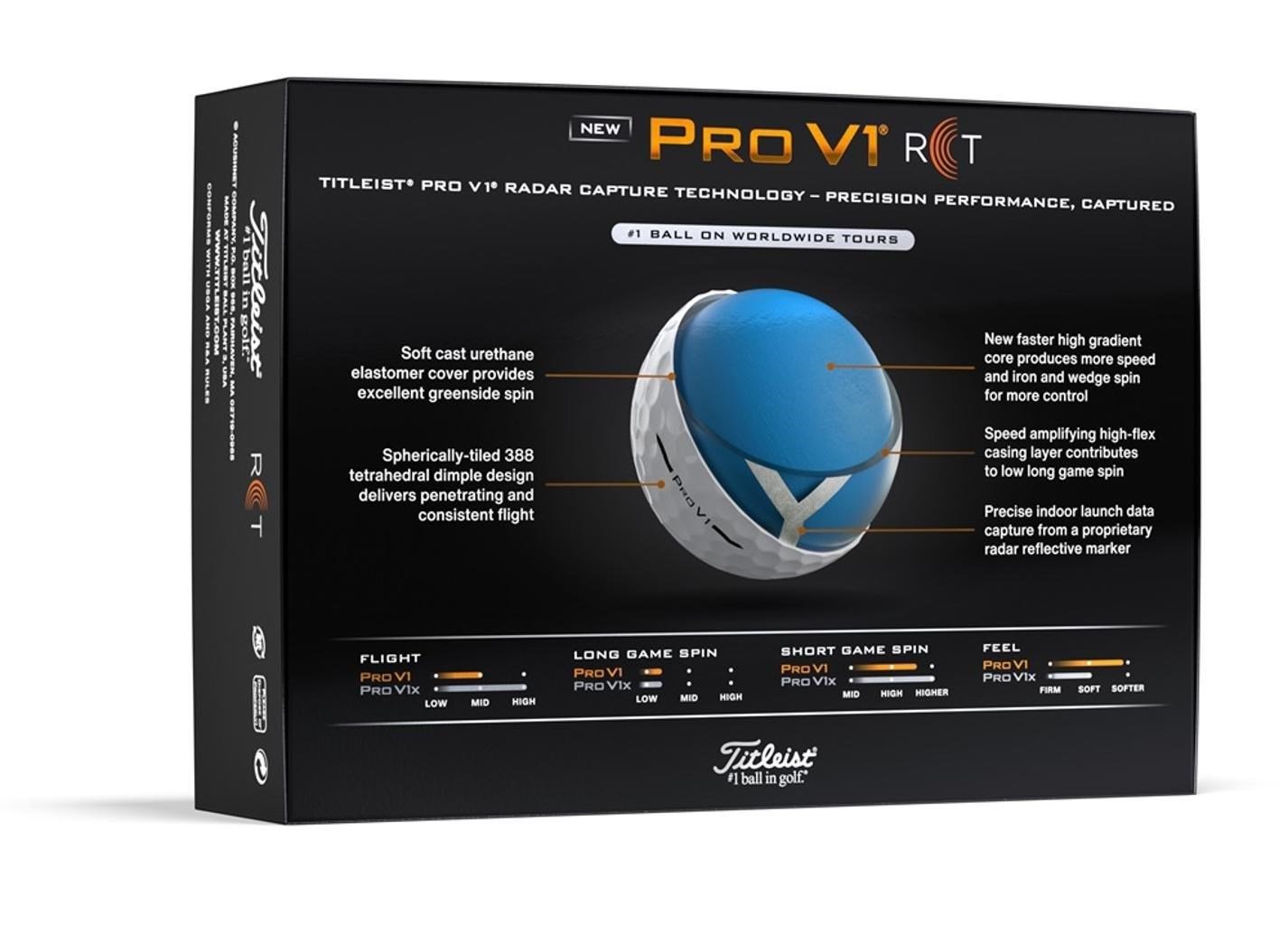 Titleist Pro V1 2025 balles de golf RCT (12 balles)
