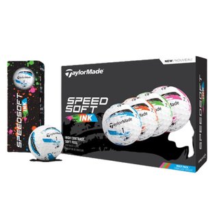 TaylorMade SpeedSoft Ink balles de golf (12 balles), multi