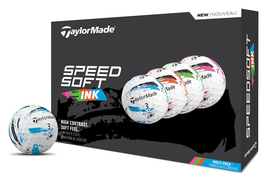 TaylorMade SpeedSoft Ink balles de golf (12 balles), multi