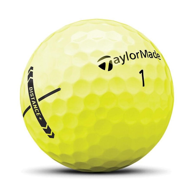 TaylorMade Distance+ balles de golf, jaunes