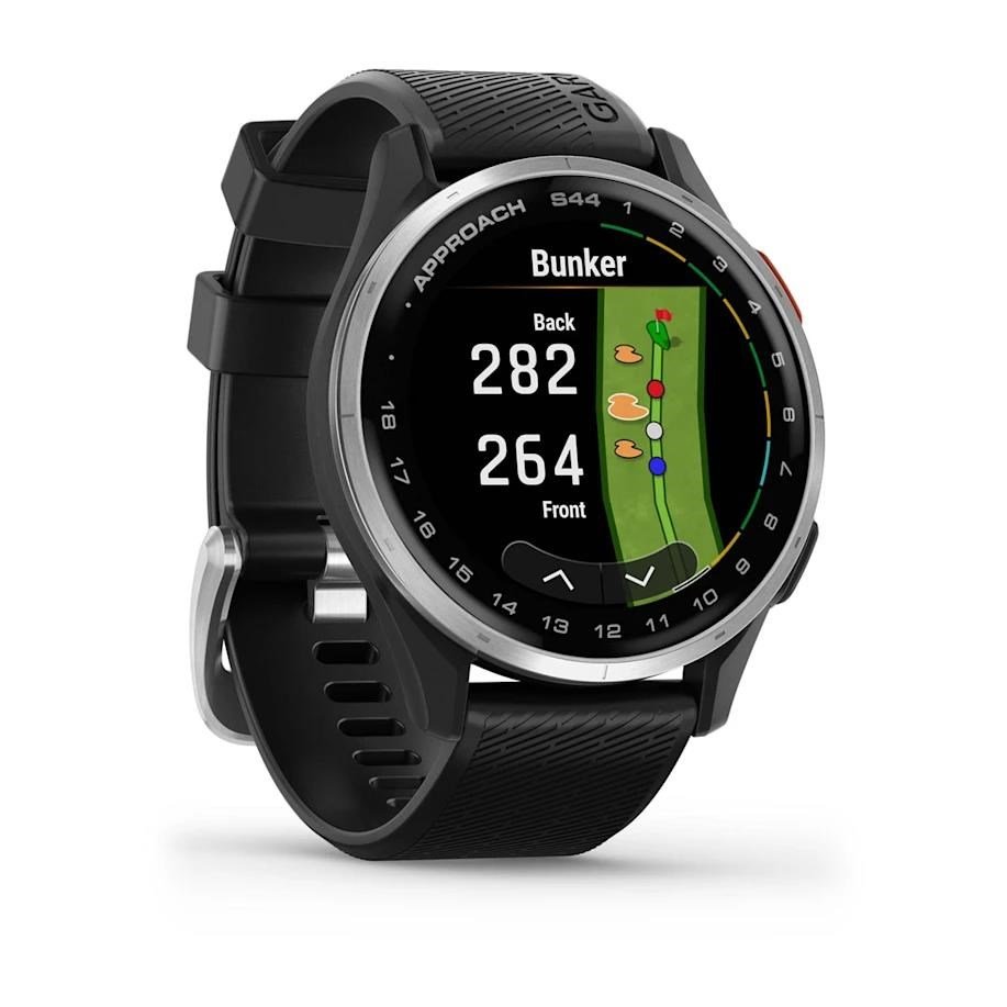 Garmin Approach S44 GPS montre, noir/aluminium argenté