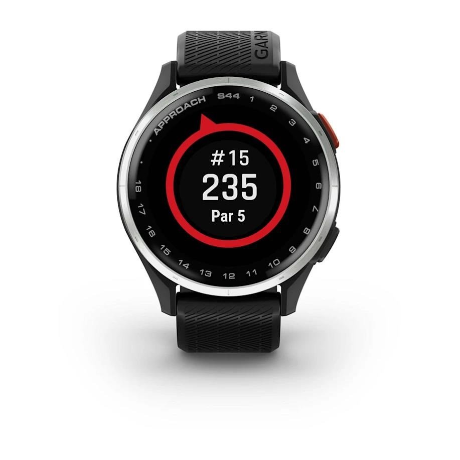 Garmin Approach S44 GPS montre, noir/aluminium argenté