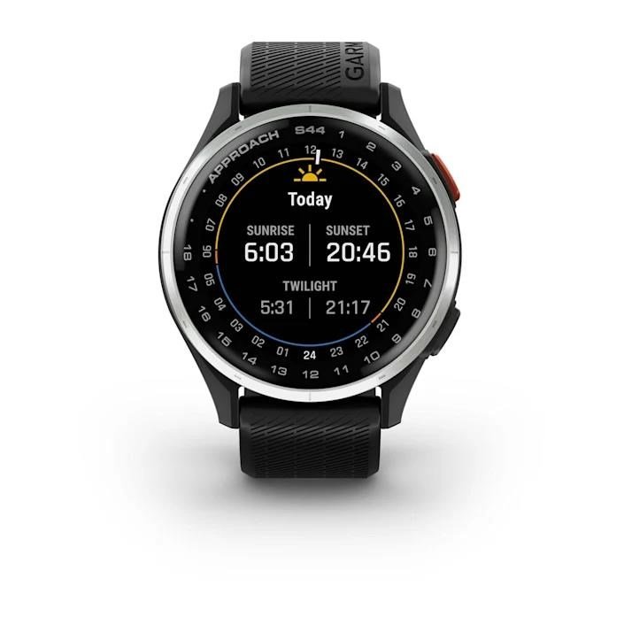 Garmin Approach S44 GPS montre, noir/aluminium argenté