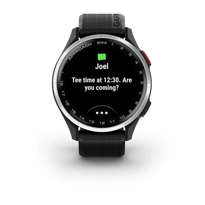 Garmin Approach S44 GPS montre, noir/aluminium argenté