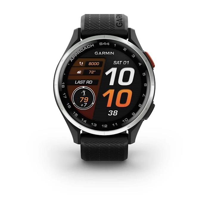 Garmin Approach S44 GPS montre, noir/aluminium argenté