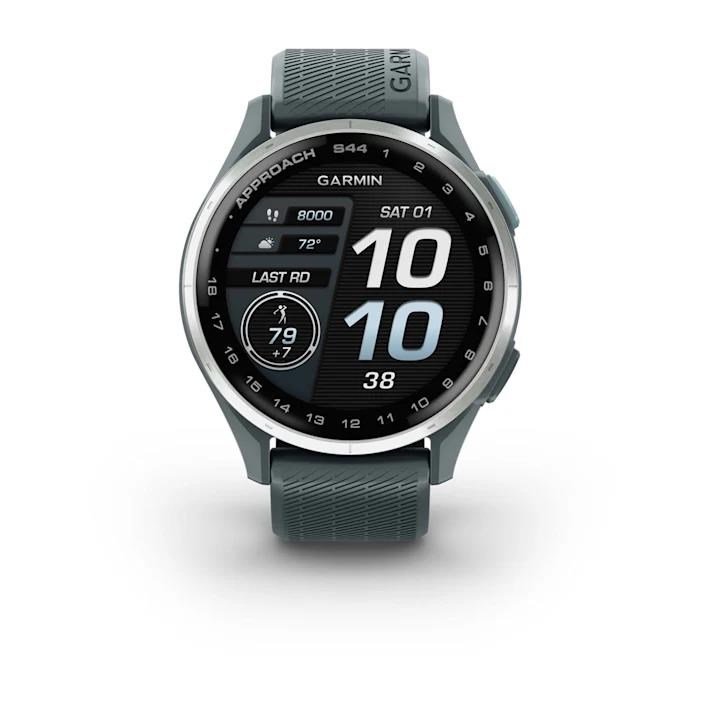 Garmin Approach S44 montre GPS golf, aluminium argenté crépuscule