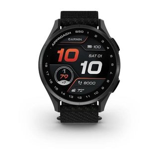 Garmin Approach S50 GPS montre, noir nylon/aluminium argent