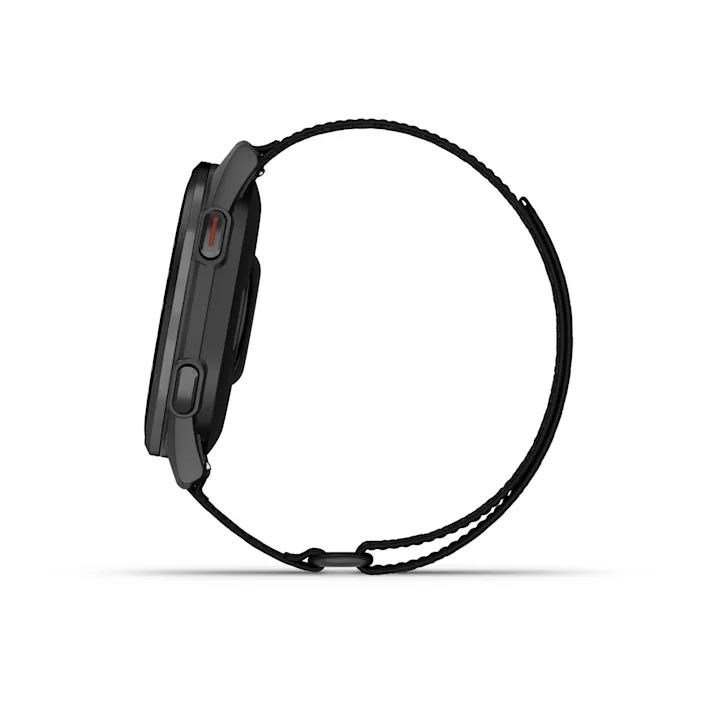 Garmin Approach S50 GPS montre, noir nylon/aluminium argent