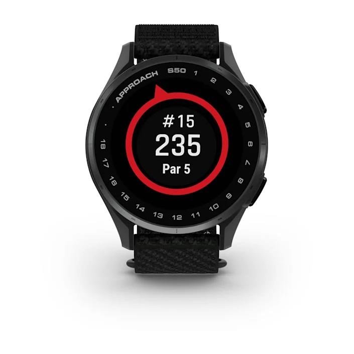 Garmin Approach S50 GPS montre, noir nylon/aluminium argent
