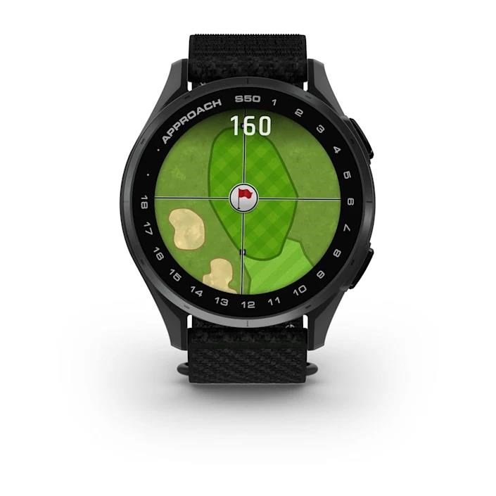Garmin Approach S50 GPS montre, noir nylon/aluminium argent