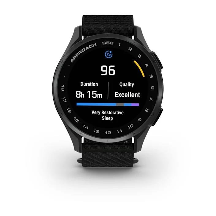 Garmin Approach S50 GPS montre, noir nylon/aluminium argent