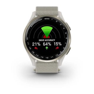 Garmin Approach S50 montre GPS, ivoire nylon/or crème aluminium