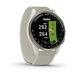 Garmin Approach S50 montre GPS, ivoire nylon/or crème aluminium