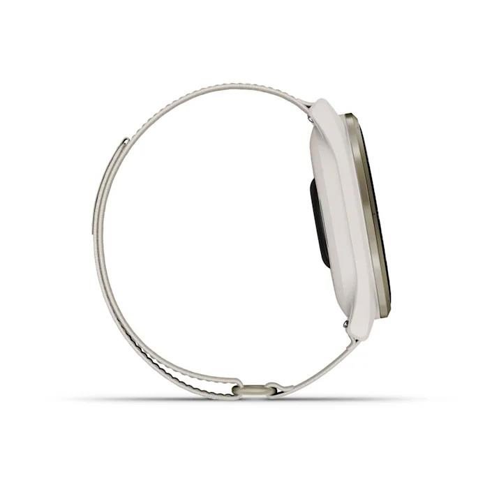Garmin Approach S50 montre GPS, ivoire nylon/or crème aluminium