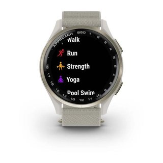Garmin Approach S50 montre GPS, ivoire nylon/or crème aluminium