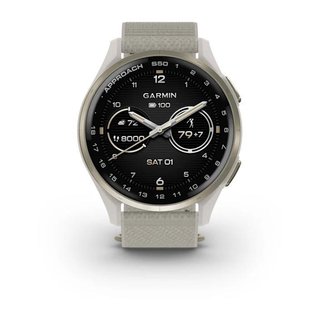 Garmin Approach S50 montre GPS, ivoire nylon/or crème aluminium
