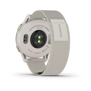 Garmin Approach S50 montre GPS, ivoire nylon/or crème aluminium