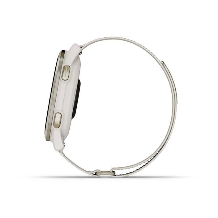 Garmin Approach S50 montre GPS, ivoire nylon/or crème aluminium