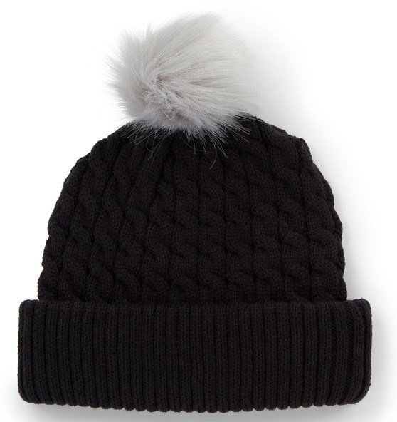 Titleist Cable Knit Pom Pom casquette femme d'hiver, noire