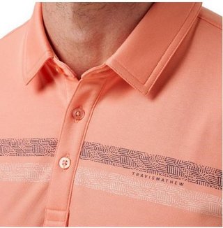 Travis Mathew Roaming Routes polo homme, coral fusion