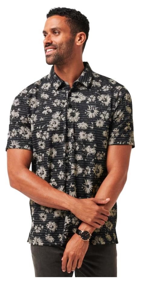 Travis Mathew Shaved Grove polo homme, noir