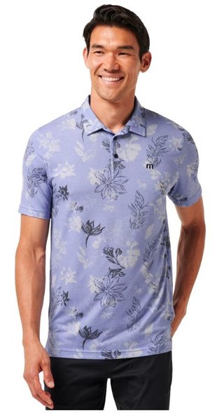 Travis Mathew Featherweight Cruise polo homme, heather violet storm
