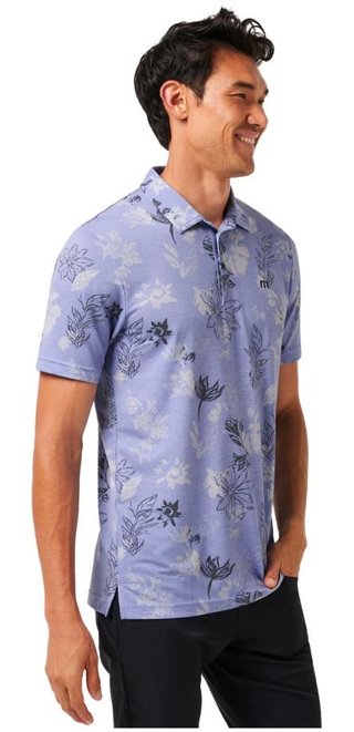 Travis Mathew Featherweight Cruise polo homme, heather violet storm