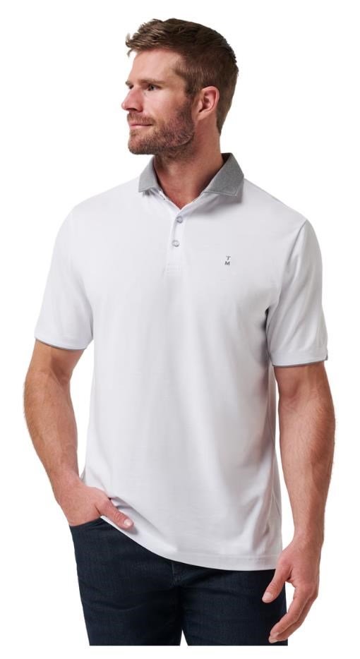 Travis Mathew Reservation Number polo homme, blanc