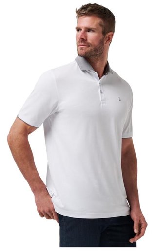 Travis Mathew Reservation Number polo homme, blanc
