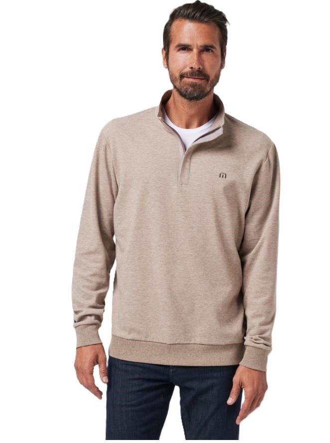 Travis Mathew CLOUD QUARTER ZIP 2.0 pull homme, portabella