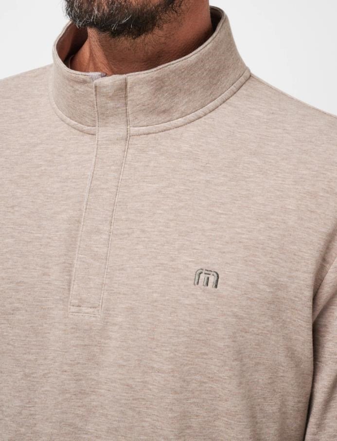 Travis Mathew CLOUD QUARTER ZIP 2.0 pull homme, portabella