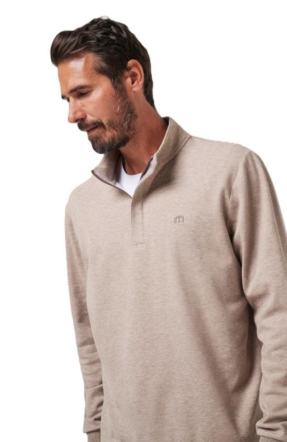 Travis Mathew CLOUD QUARTER ZIP 2.0 pull homme, portabella