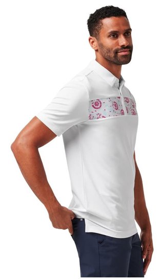 Travis Mathew Good Good Flourish polo homme, blanc