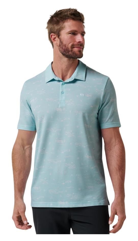 Travis Mathew Featherweight City polo homme, cory blue
