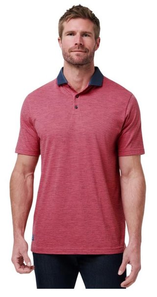 Travis Mathew Common Interest polo homme, rose wine