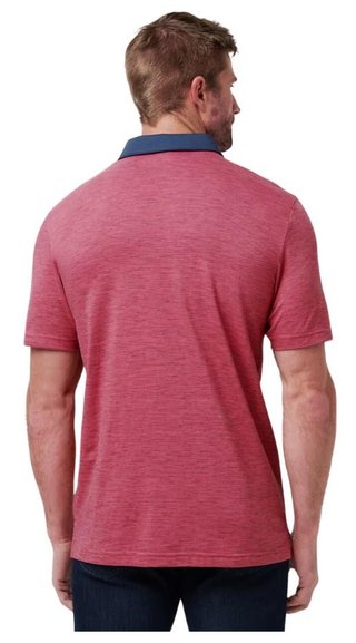 Travis Mathew Common Interest polo homme, rose wine