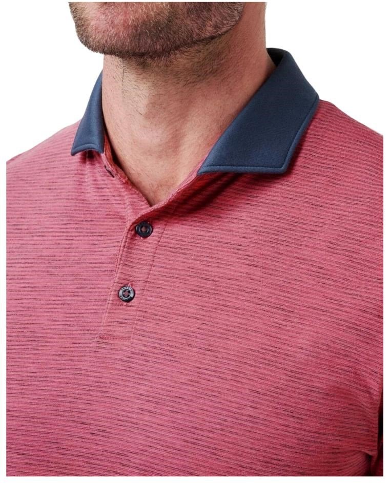 Travis Mathew Common Interest polo homme, rose wine