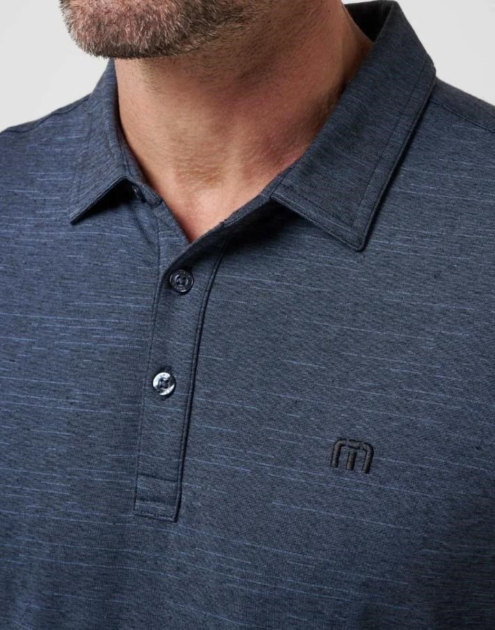Travis Mathew The heater polo homme, vintage indigo/black