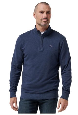 Travis Mathew CLOUD QUARTER ZIP 2.0 pull homme, heather blue