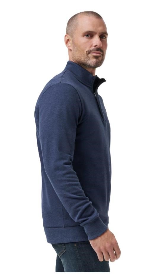 Travis Mathew CLOUD QUARTER ZIP 2.0 pull homme, heather blue