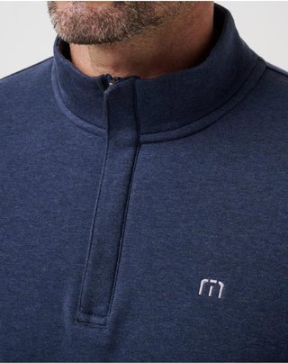Travis Mathew CLOUD QUARTER ZIP 2.0 pull homme, heather blue