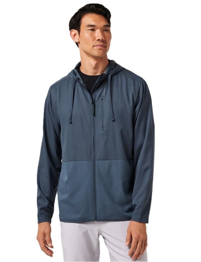 Travis Mathew Deepspace Full Zip hoodie homme, mood indigo/vintage indigo
