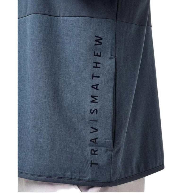 Travis Mathew Deepspace Full Zip hoodie homme, mood indigo/vintage indigo
